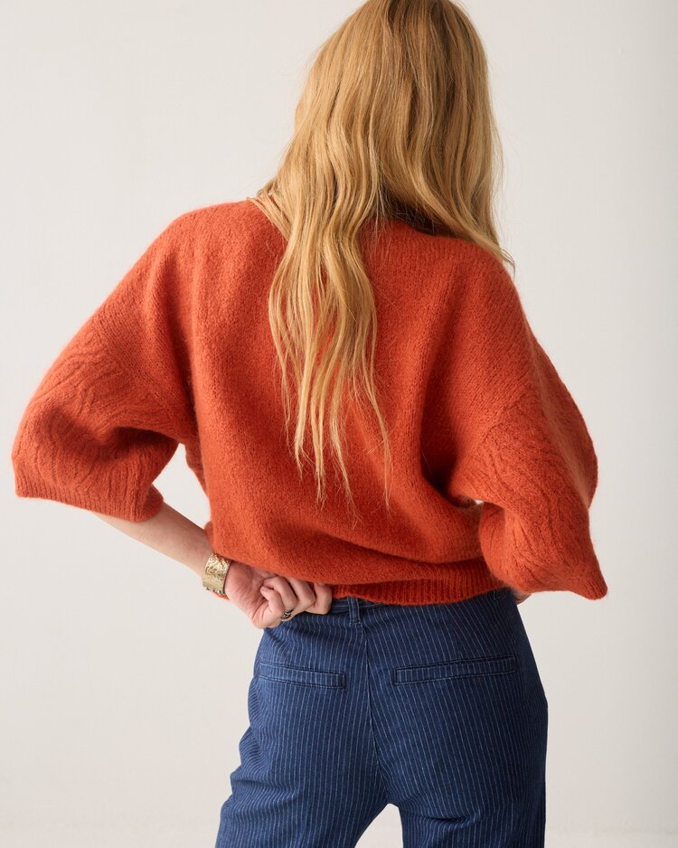 Summum Woman Boxy sweater mohair blend goji berry Summum Woman