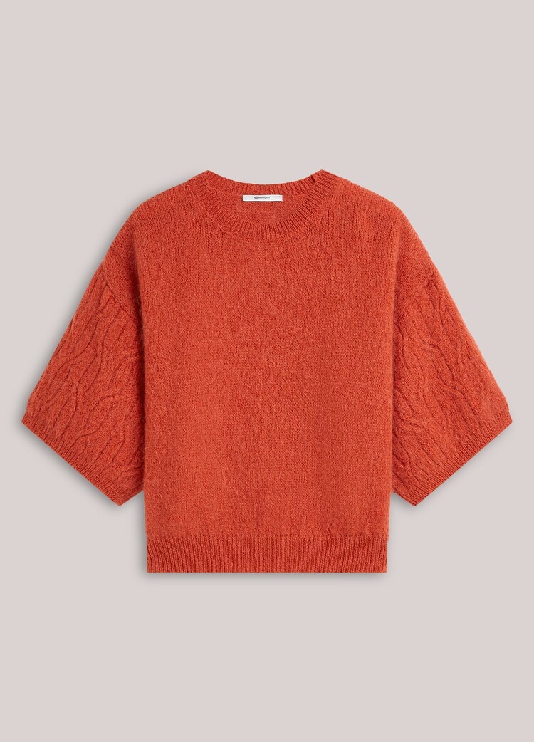 Summum Woman Boxy sweater mohair blend goji berry Summum Woman