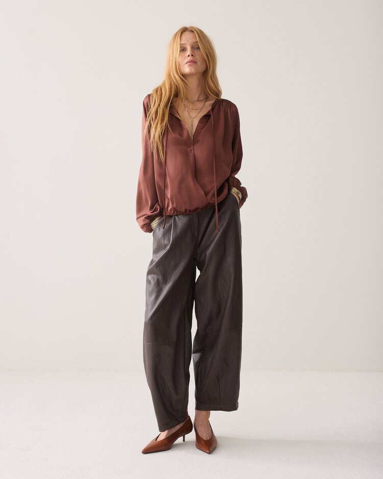 Summum Woman Top silky casual toffee Summum Woman