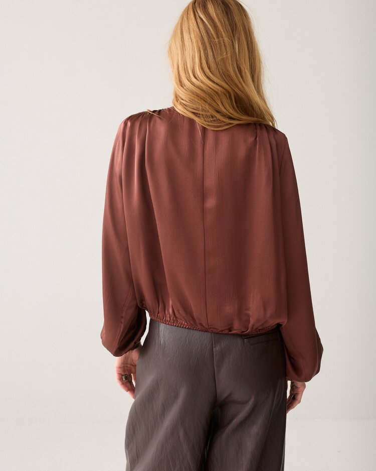 Summum Woman Top silky casual toffee Summum Woman