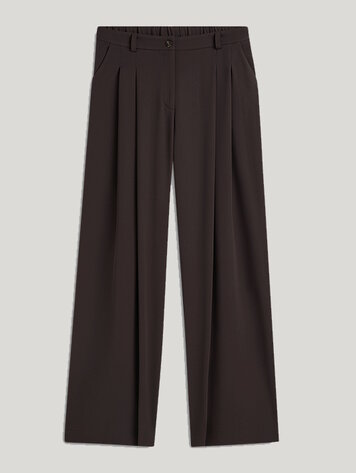 Summum Woman Trousers fluid dark chocolate