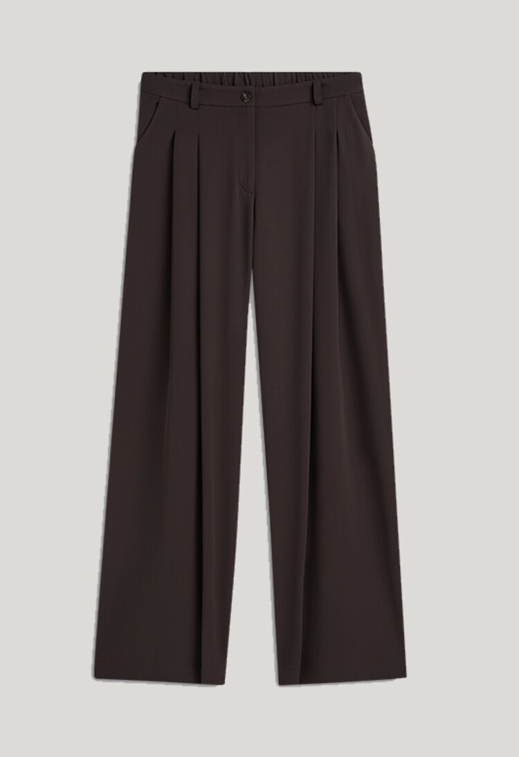 Summum Woman Trousers fluid dark chocolate Summum Woman
