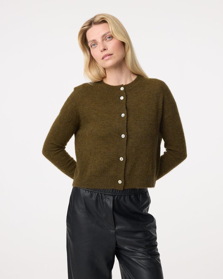 Knit-ted Emile cardigan moss Knit-ted