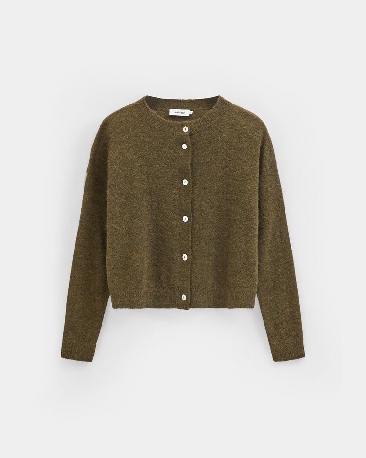 Knit-ted Emile cardigan moss Knit-ted