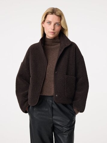 Knit-ted Jill jacket choco