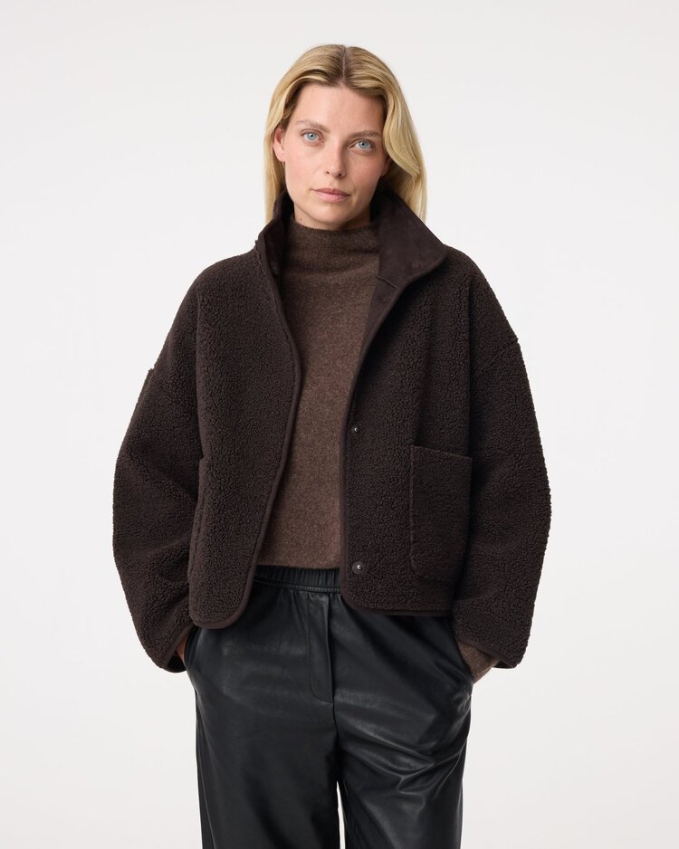Knit-ted Jill jacket choco Knit-ted