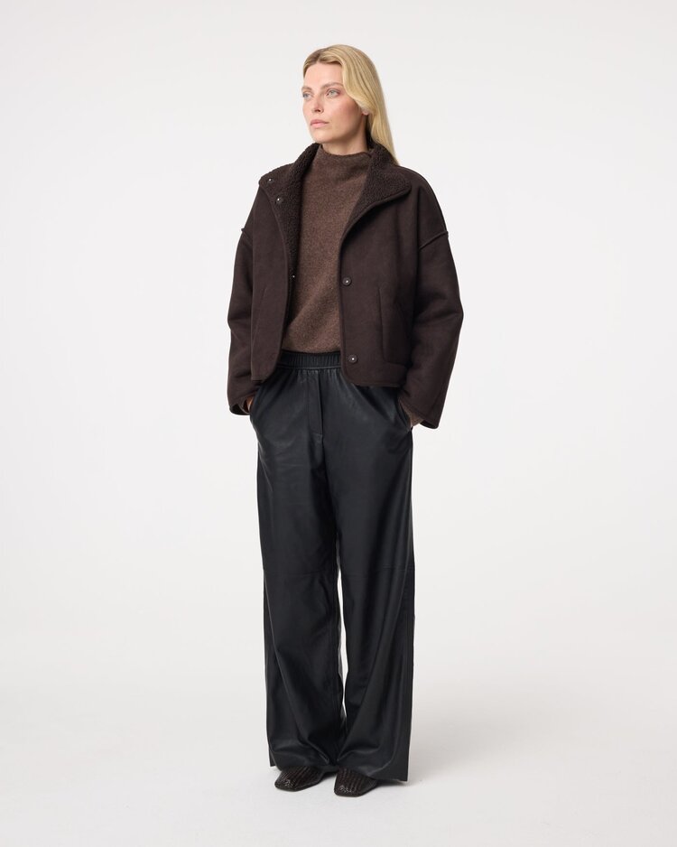 Knit-ted Jill jacket choco Knit-ted