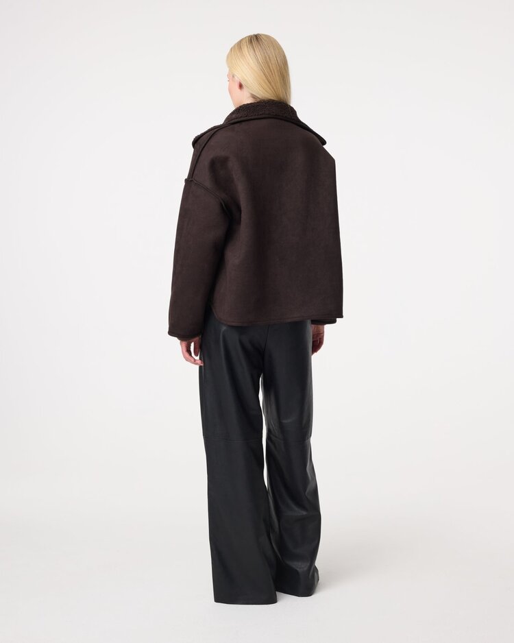 Knit-ted Jill jacket choco Knit-ted