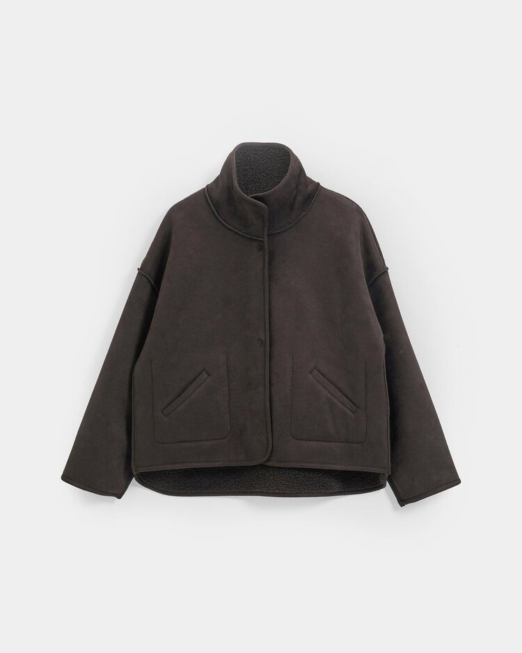 Knit-ted Jill jacket choco Knit-ted