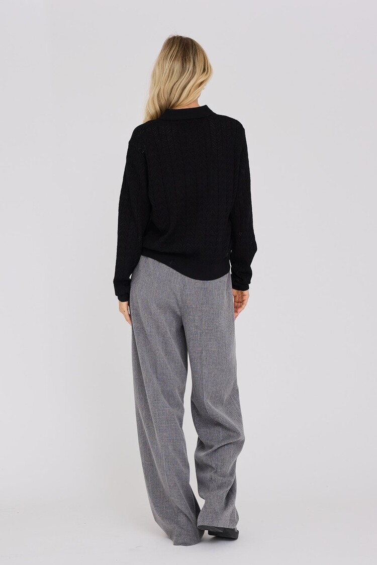 A-View Annabeth knit polo black A-View