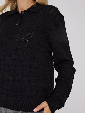 A-View Annabeth knit polo black