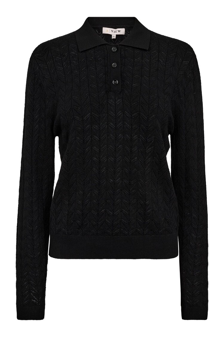 A-View Annabeth knit polo black A-View