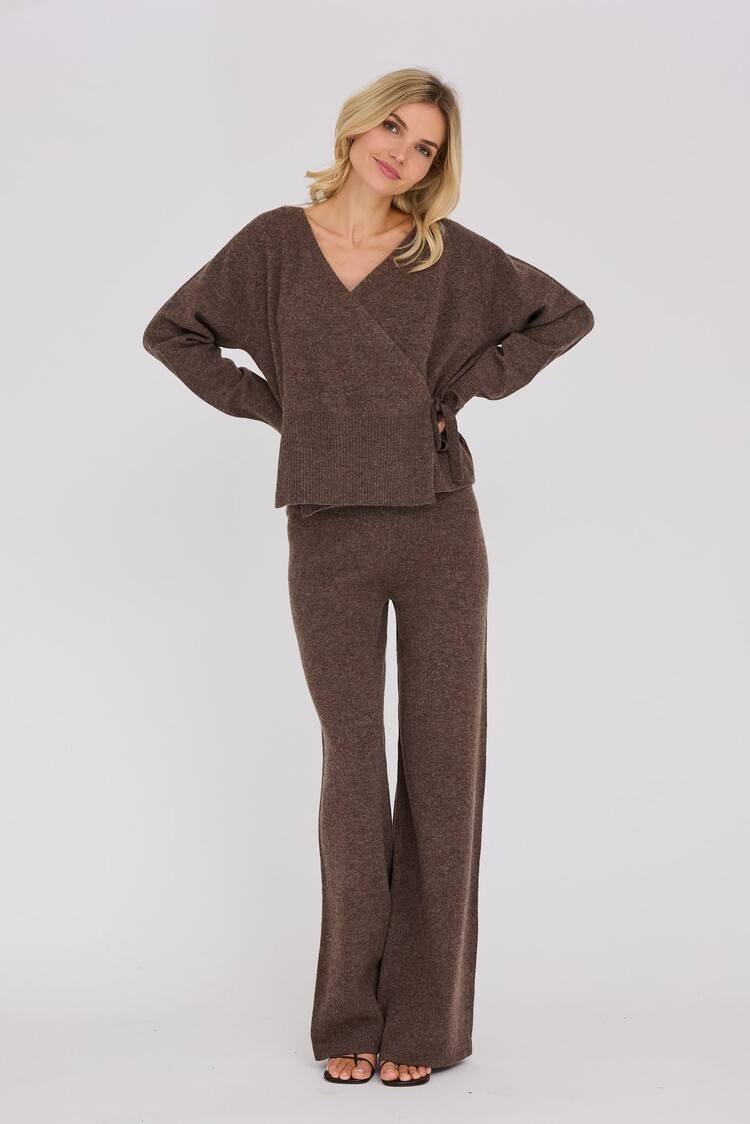 A-View Merino wrap cardigan brown A-View