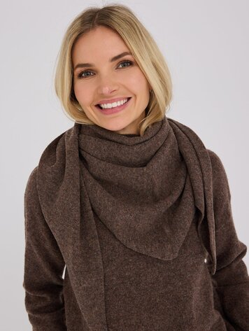 A-View Merino knit scarf brown