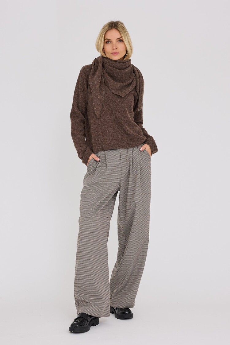 A-View Merino knit scarf brown A-View