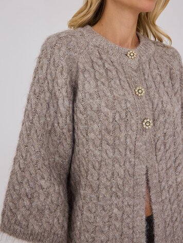 A-View Kabba new knit cardigan light brown