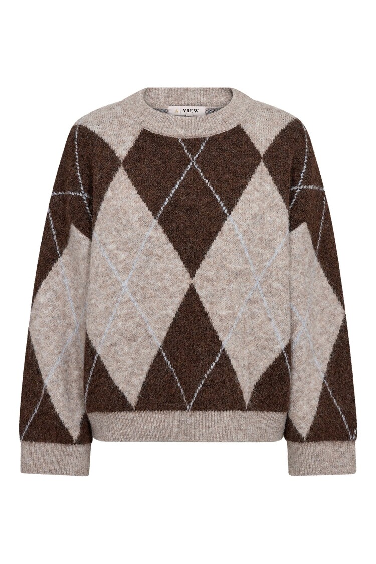 A-View Harlekin knit pullover dark brown A-View