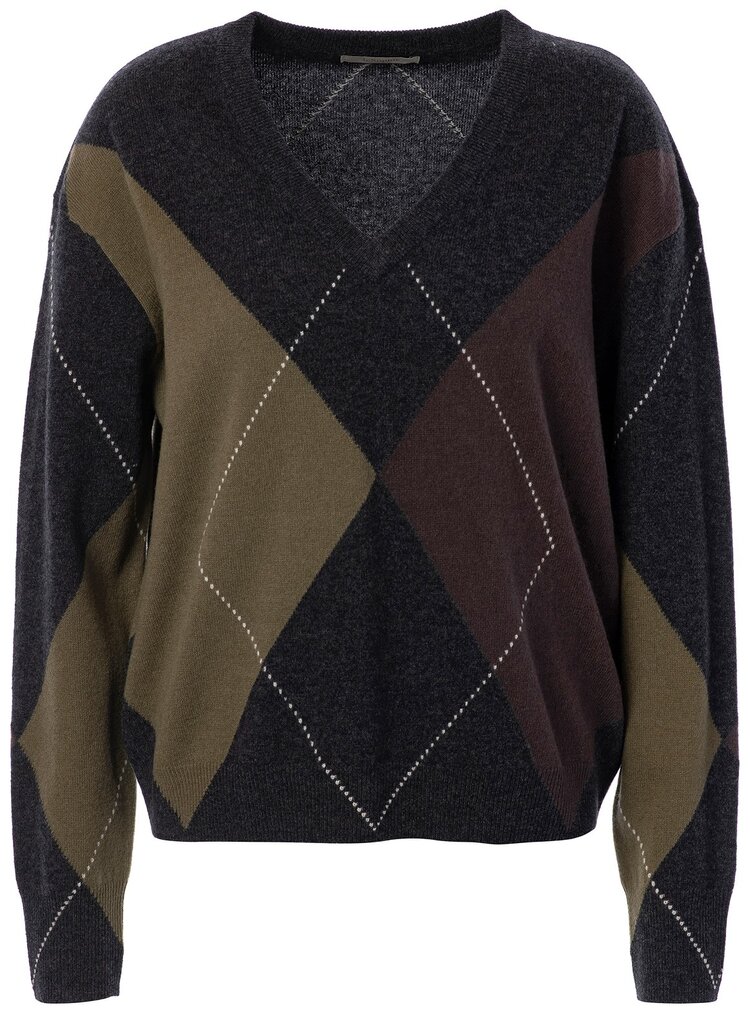 JcSophie Philippa sweater grey/olive argyle JcSophie