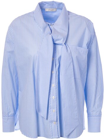 JcSophie Polo blouse light blue stripes