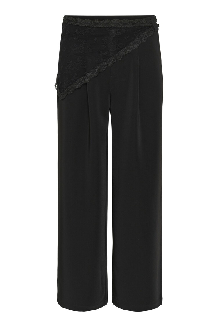 Cream CRBine lace belt pant pitch black Cream