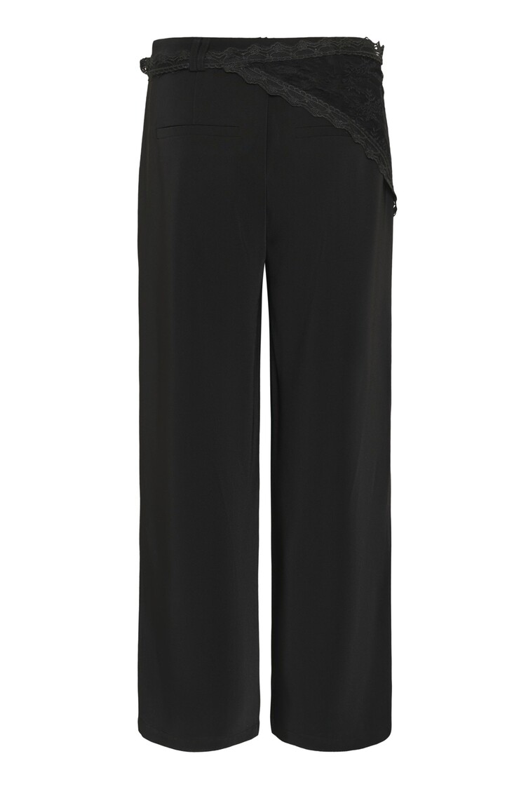 Cream CRBine lace belt pant pitch black Cream