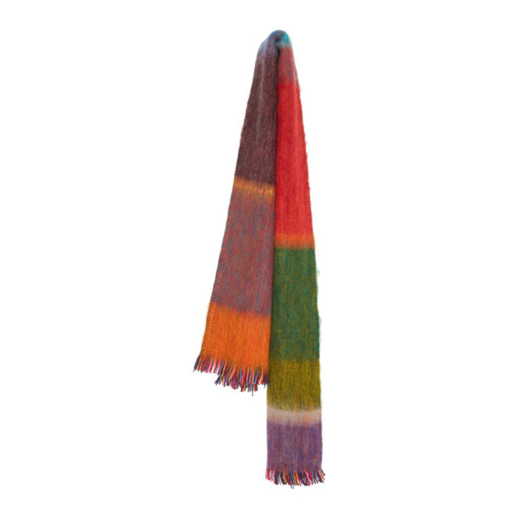 Inti Knitwear Shawl brushed merino medio multi Inti Knitwear