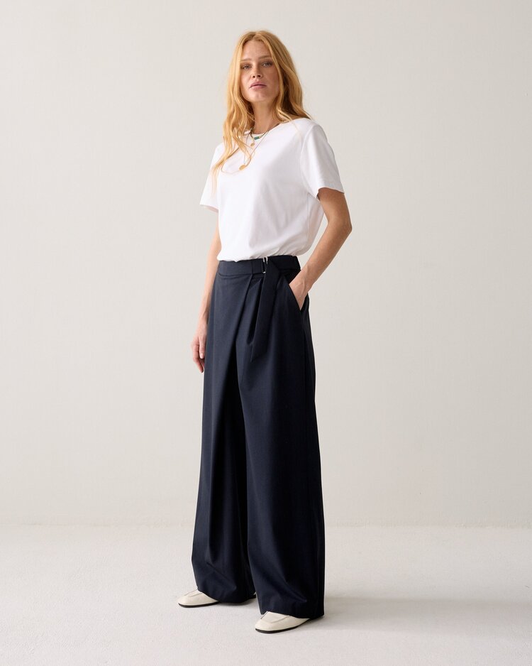 Summum Woman Trousers pinstripe small midnight blue Summum Woman