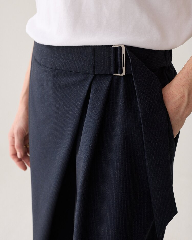 Summum Woman Trousers pinstripe small midnight blue Summum Woman