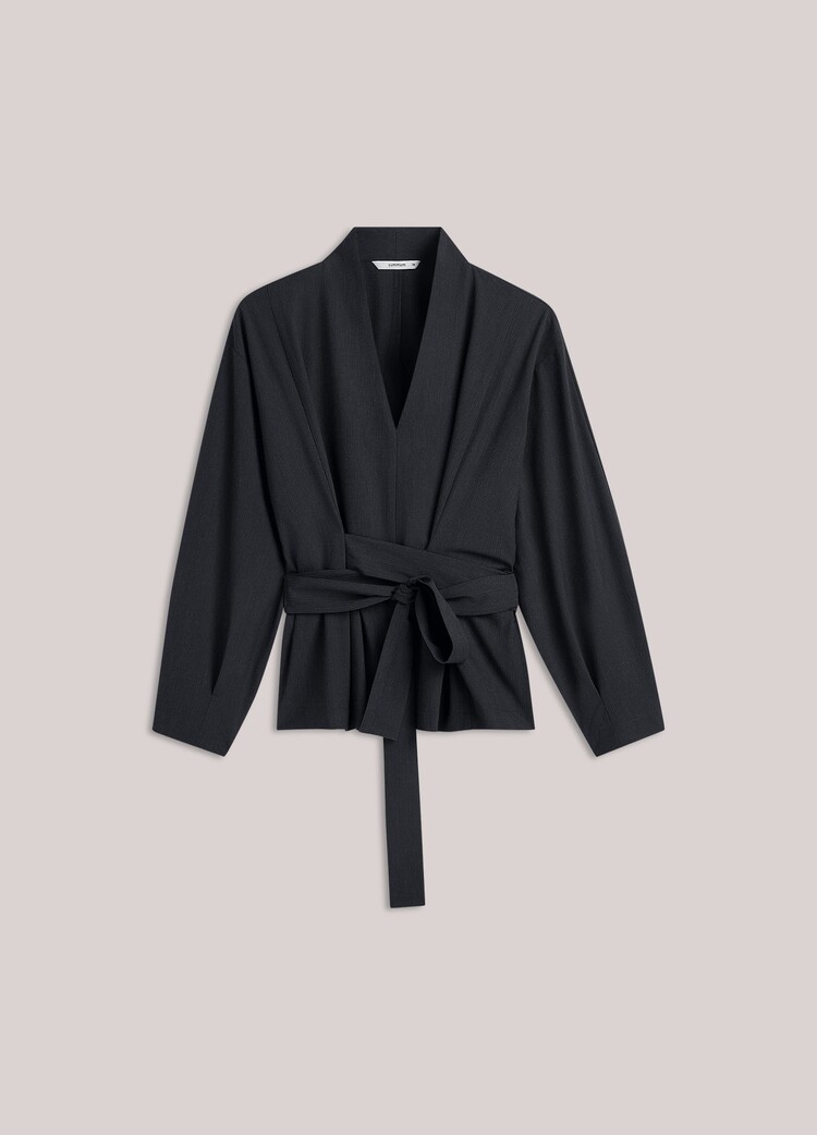 Summum Woman Top pinstripe small midnight blue Summum Woman