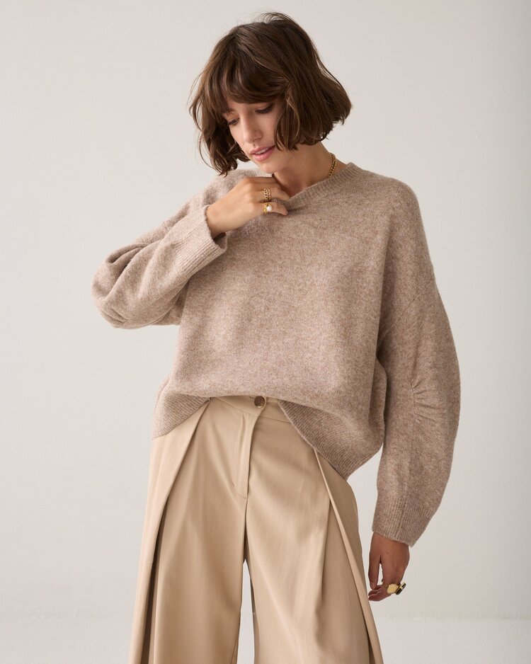Summum Woman Boxy sweater light taupe Summum Woman