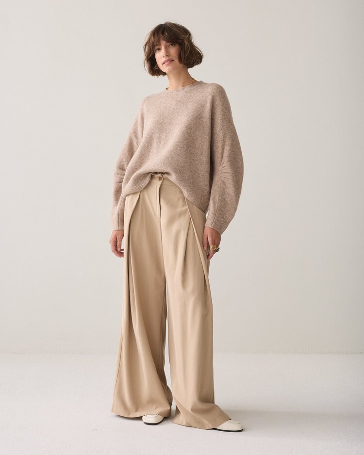 Summum Woman Boxy sweater light taupe Summum Woman