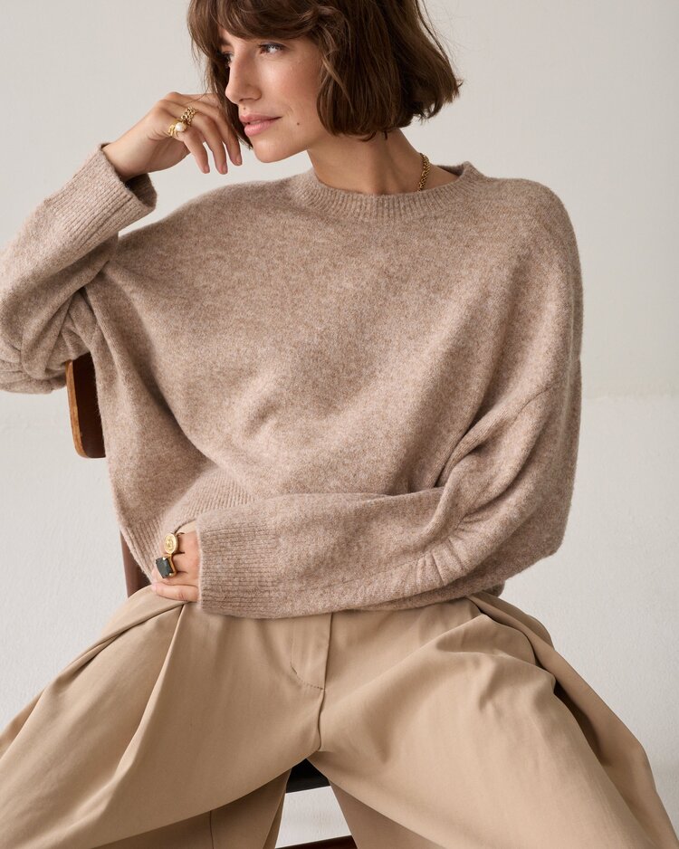 Summum Woman Boxy sweater light taupe Summum Woman