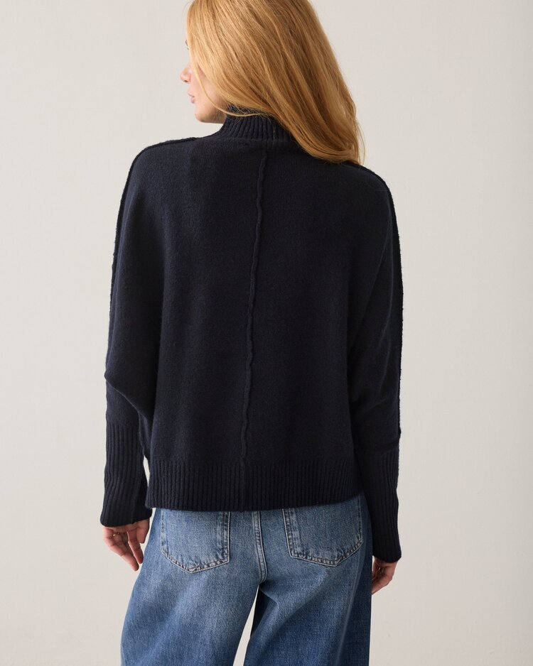 Summum Woman Batwing sweater melange midnight blue Summum Woman