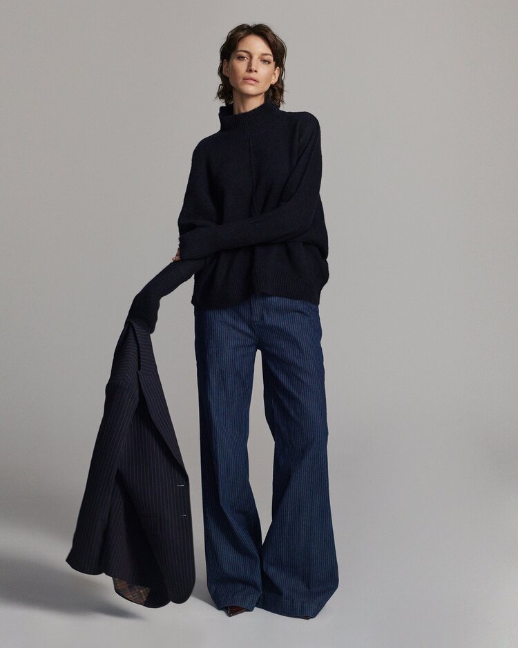 Summum Woman Batwing sweater melange midnight blue Summum Woman