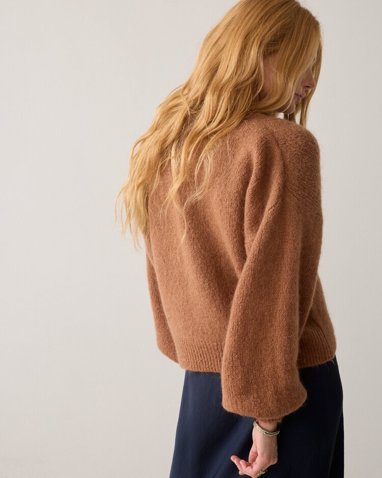 Summum Woman Cardigan mohair wool blend cinnamon Summum Woman