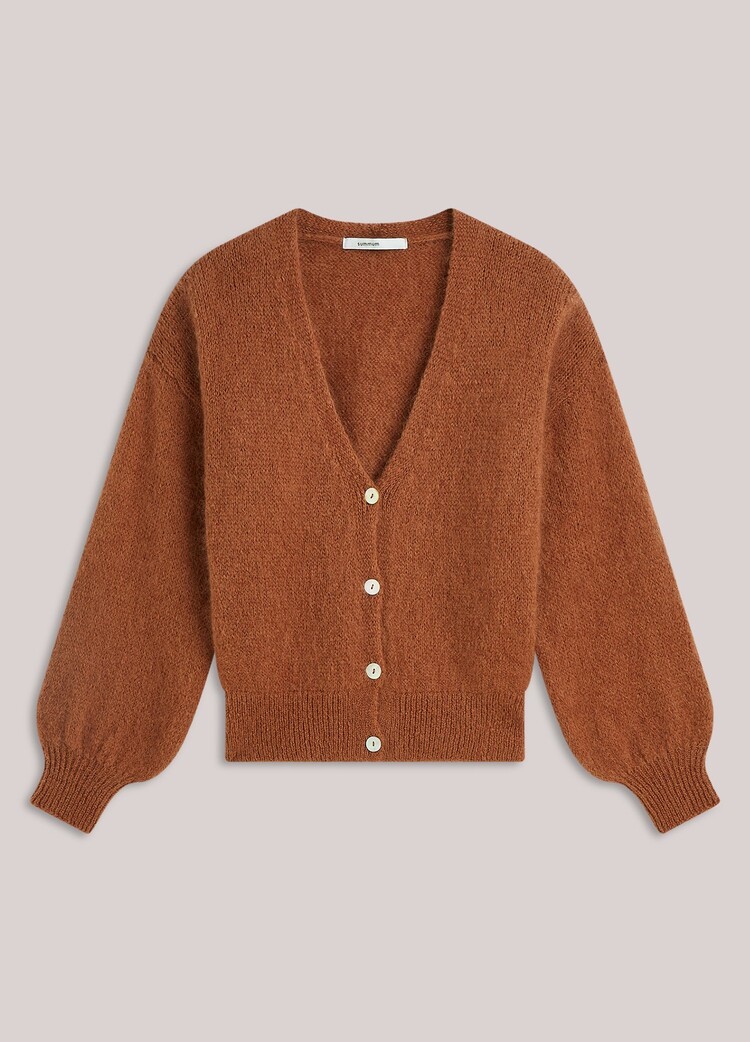 Summum Woman Cardigan mohair wool blend cinnamon Summum Woman