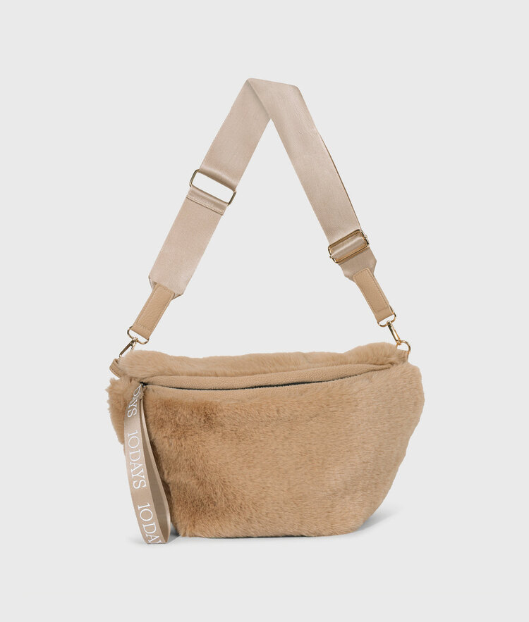 10DAYS Fluffy fanny pack grey mango 10Days
