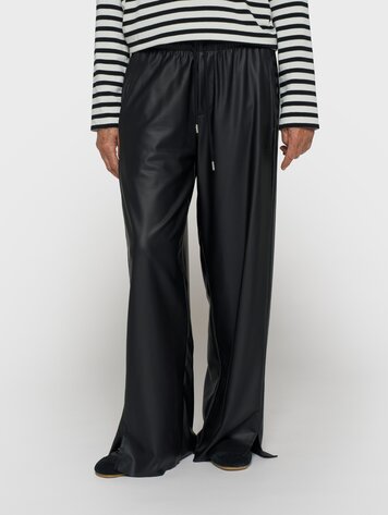 10DAYS Wide leg PU pants black