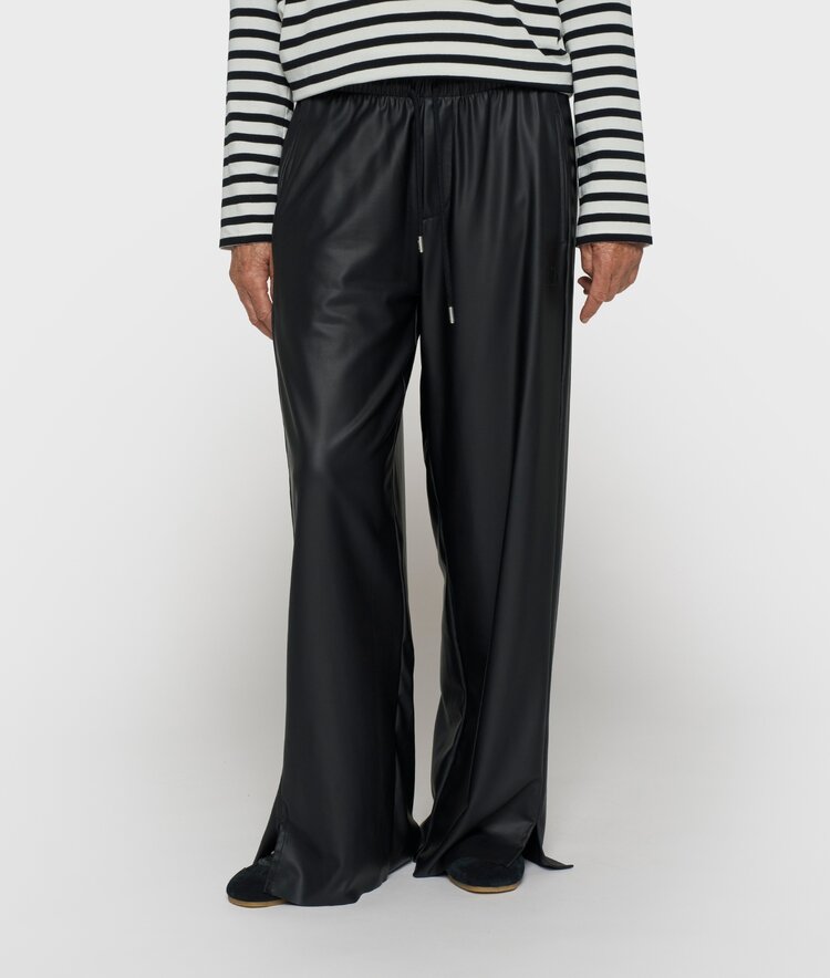 10DAYS Wide leg PU pants black 10Days