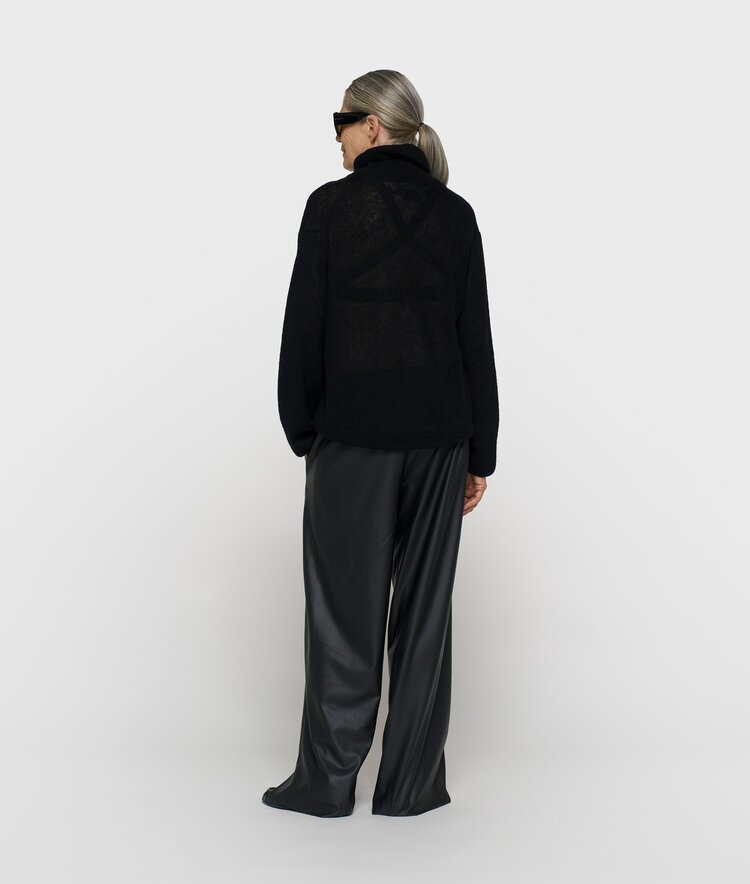 10DAYS Wide leg PU pants black 10Days