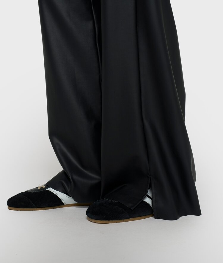 10DAYS Wide leg PU pants black 10Days