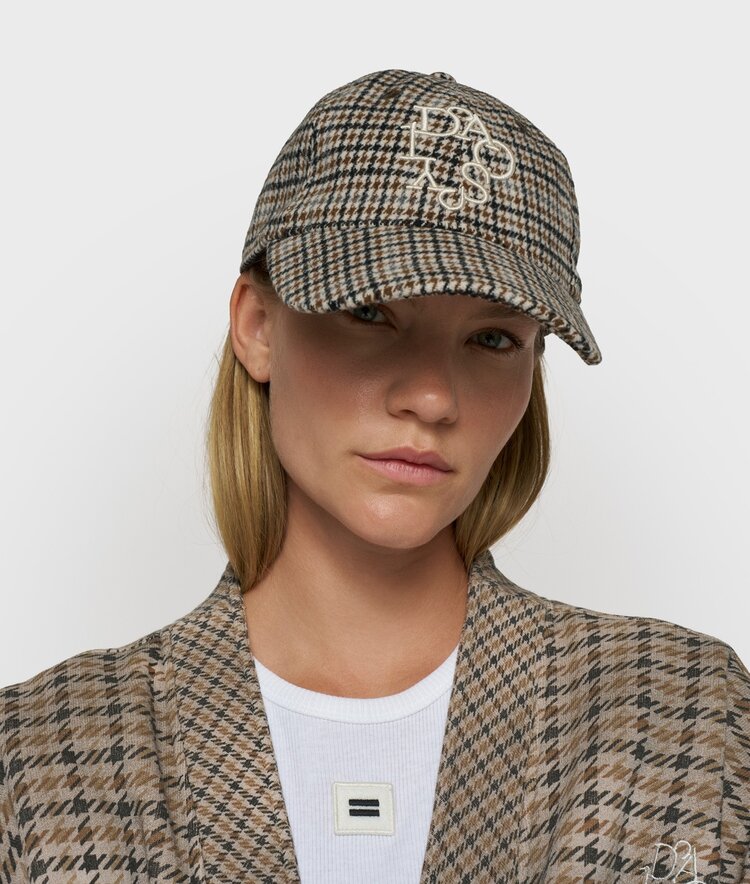 10DAYS Wool blend check cap champagne 10Days