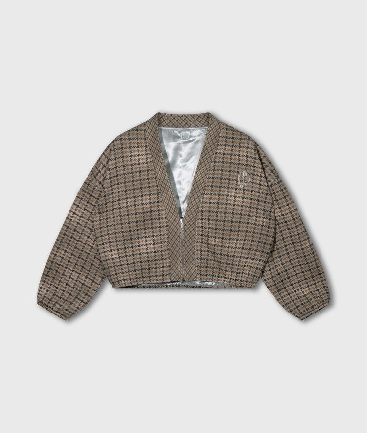 10DAYS Check cardigan champagne 10Days