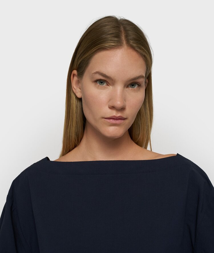 10DAYS Boatneck blouse poplin night sky 10Days