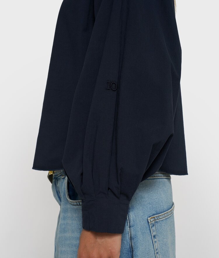 10DAYS Boatneck blouse poplin night sky 10Days