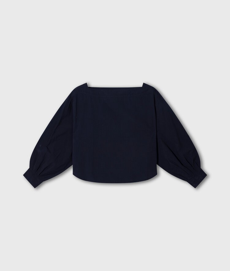 10DAYS Boatneck blouse poplin night sky 10Days