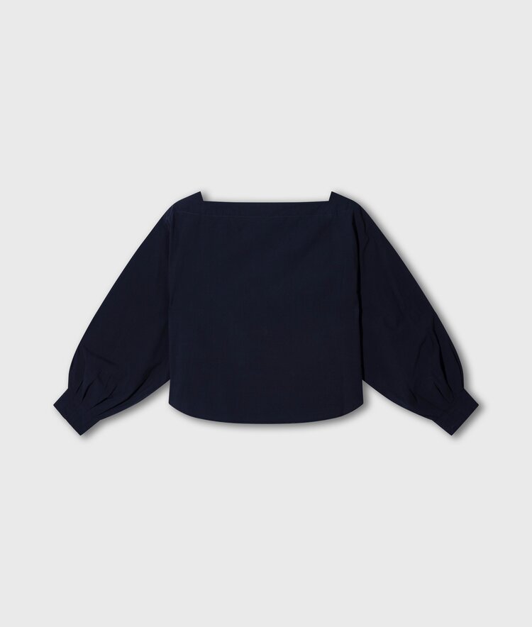 10DAYS Boatneck blouse poplin night sky 10Days