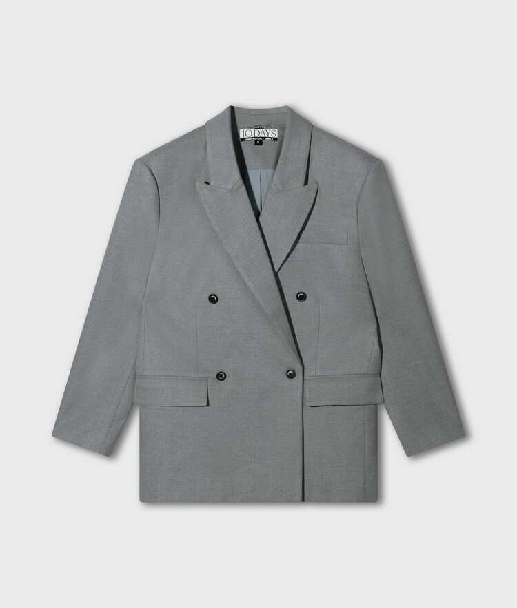 10DAYS Proud blazer light grey melee 10Days