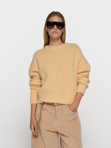 10DAYS Hairy knit sweater pastel mango