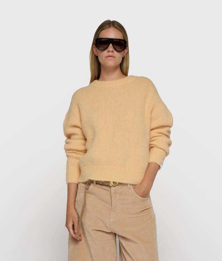 10DAYS Hairy knit sweater pastel mango 10Days